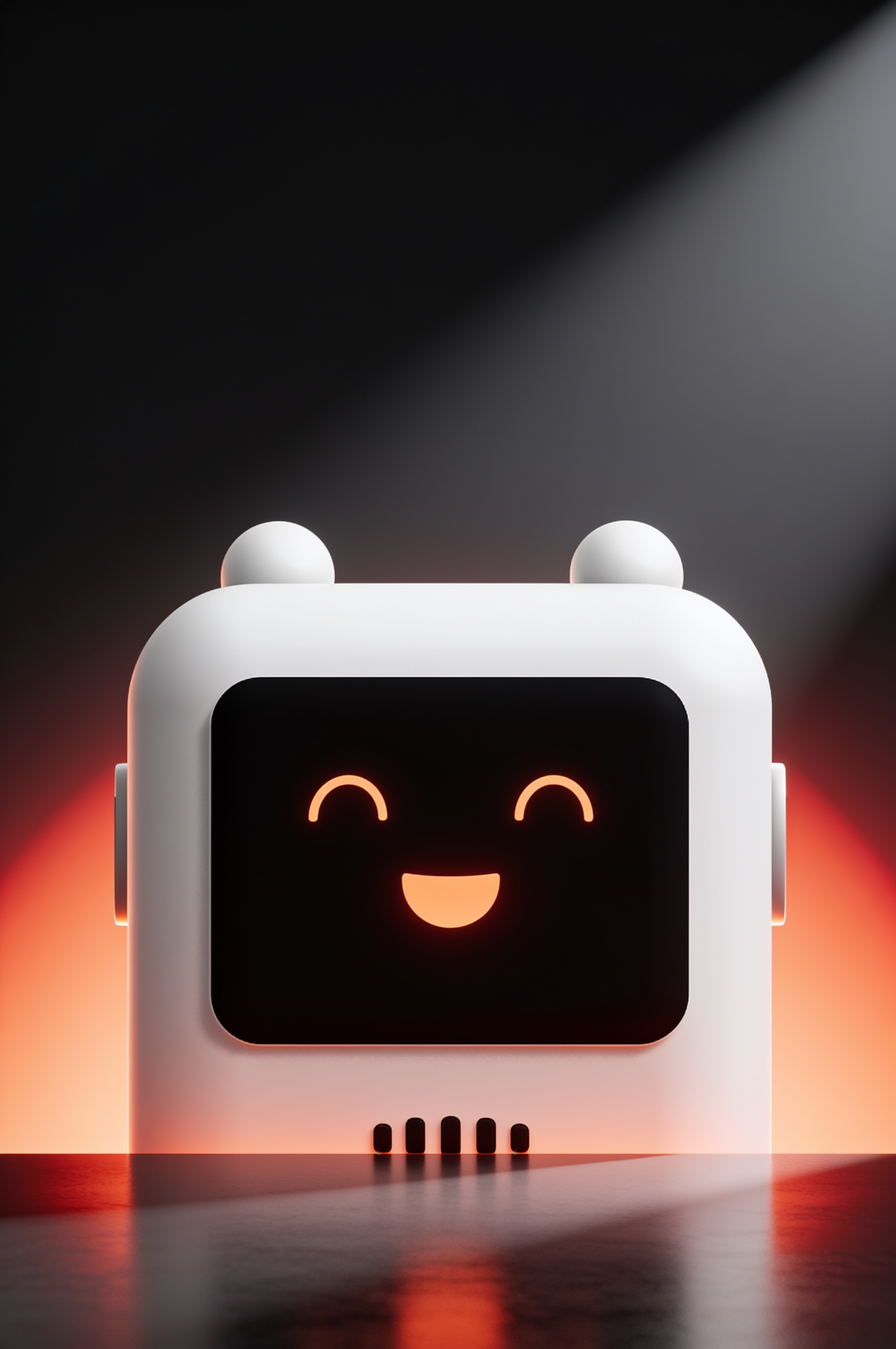 Front view of the n o ii home AI device