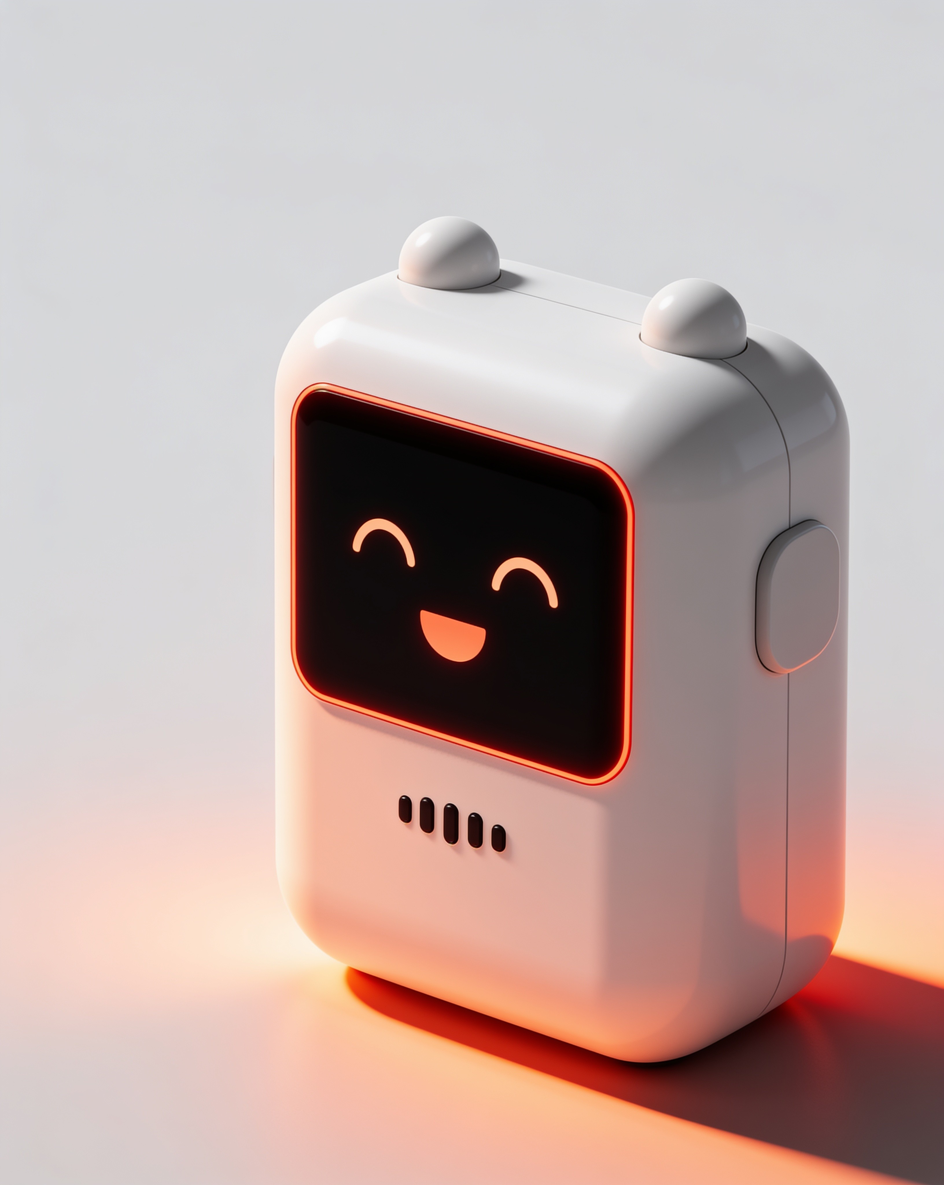 Front view of the n o ii home AI device